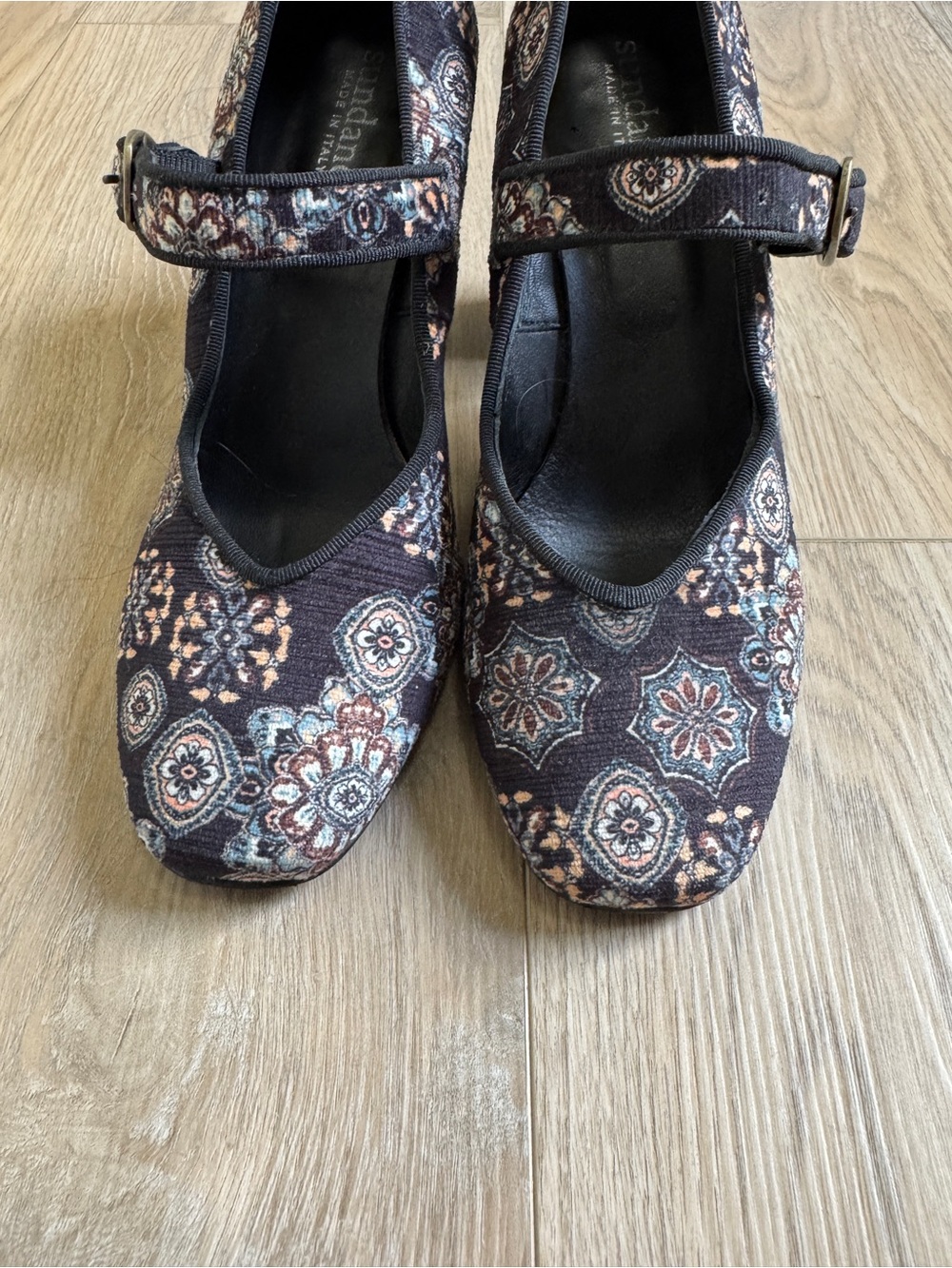 Sundance Catalog Beauty Beyond Heels Classic Mary Jane Strap Paisley Print - Picture 4 of 10